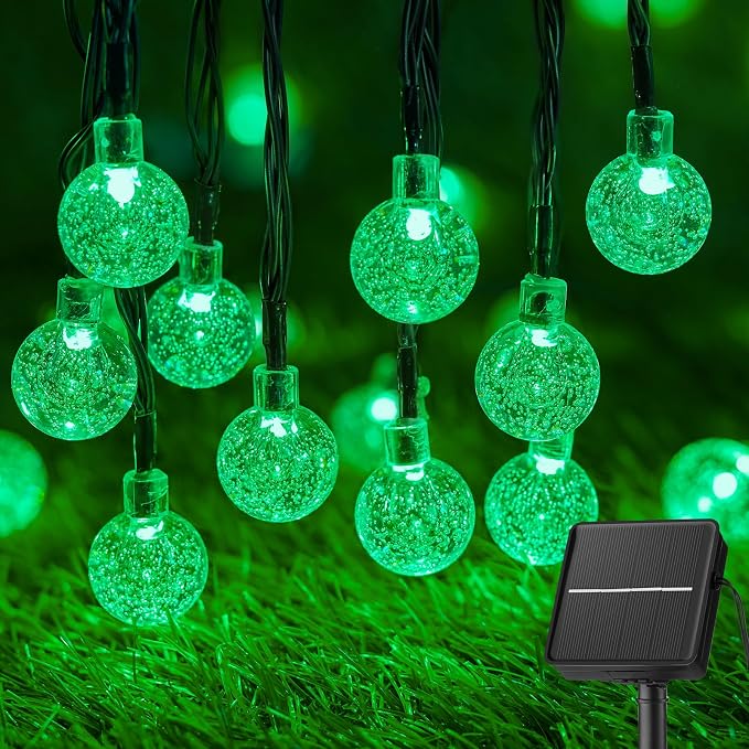 Brightown Solar String Lights Outdoor 60 Led 35.6 Feet Crystal Globe Lights by Brightown