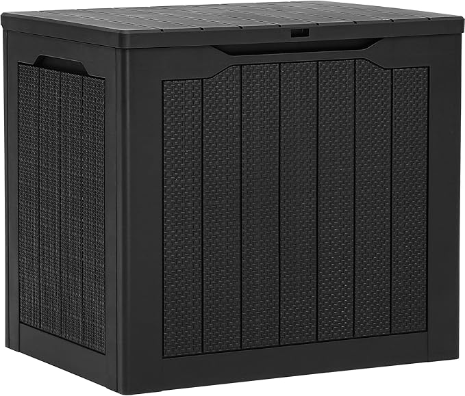 YITAHOME 30 Gallon Resin Deck Box, Weather Resistant Outdoor Rattan Storage Box - Image 7