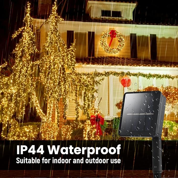 Dailyart Solar String Lights Outdoor, 2 Pack 100 LED Solar Fairy Lights - Image 4