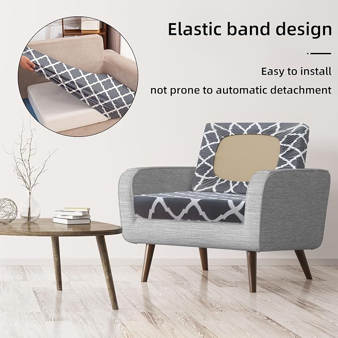 8Pcs Stretch Patio Cushion Covers, Outdoor Couch Covers Replacement, Outdoor - Image 5