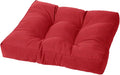 Cushion Source Tufted Ottoman Cushions, Sunbrella Makers Spectrum Cherry by CushionSource