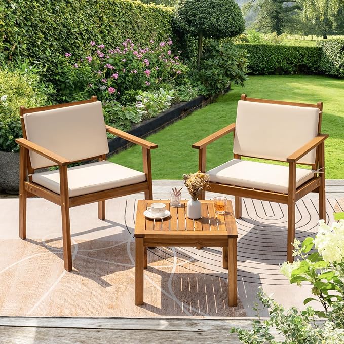Greesum Outdoor Patio Furniture, 3 Piece Bistro Sofa Set - Image 3