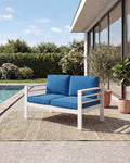 AECOJOY Aluminum Patio Furniture Loveseat, Modern Outdoor Furniture by AECOJOY