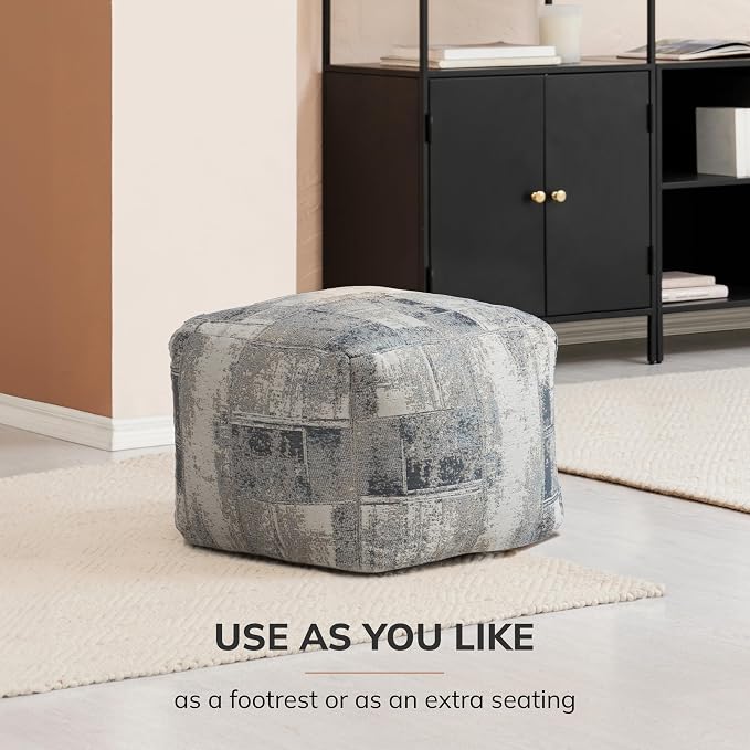 Anji Mountain 100% Handmade & Handcrafted Comfortable Home Décor Pouf Ottoman - Image 7