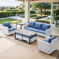 Belord 7 Piece Outdoor Furniture Patio Wicker Sofa Set, Oversize Outdoor Swivel by Belord