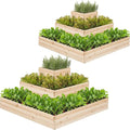 Yaheetech 3 Tier Wooden Raised Garden Bed 44.5'' L×44.5″ W×20.5″ H by Yaheetech