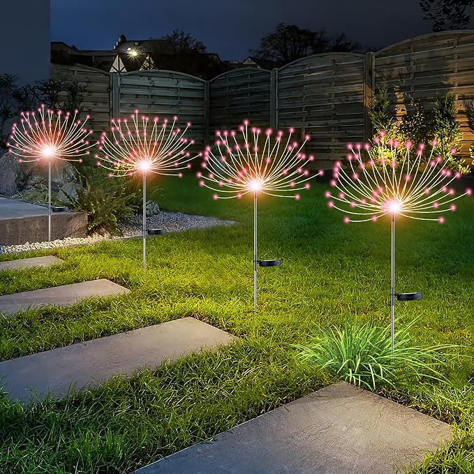 YOTOZU 4 PCS Solar Firework Light, Outdoor Solar Garden Decorative Lights 120 by YOTOZU