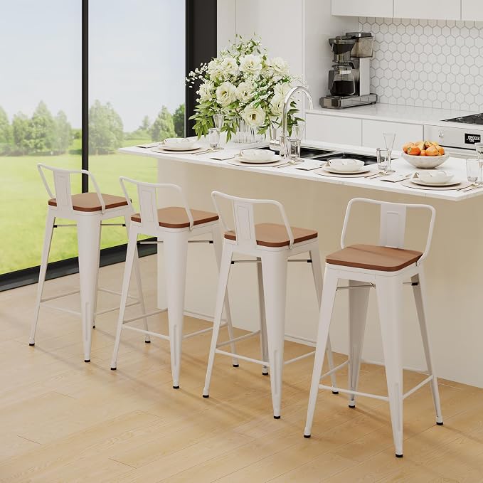 Yongchuang 26 inch Bar Stools Set of 2 Kitchen Counter Height Chairs - Image 8