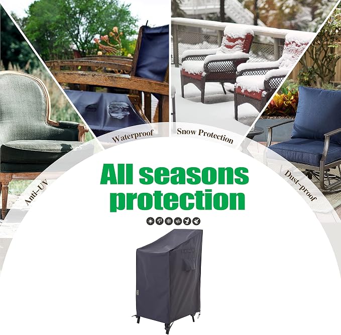 F&J Outdoors Patio Chair Covers, Heavy Duty Waterproof UV Resistant Outdoor - Image 8