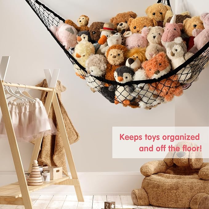 Stuffed Animal Storage Hammock Net Corner - Image 4