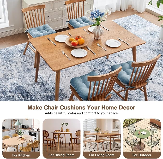 BETU Chair Cushions for Dining Chairs Set of 4, 3.5" Thick Kitchen Table Chair - Image 5