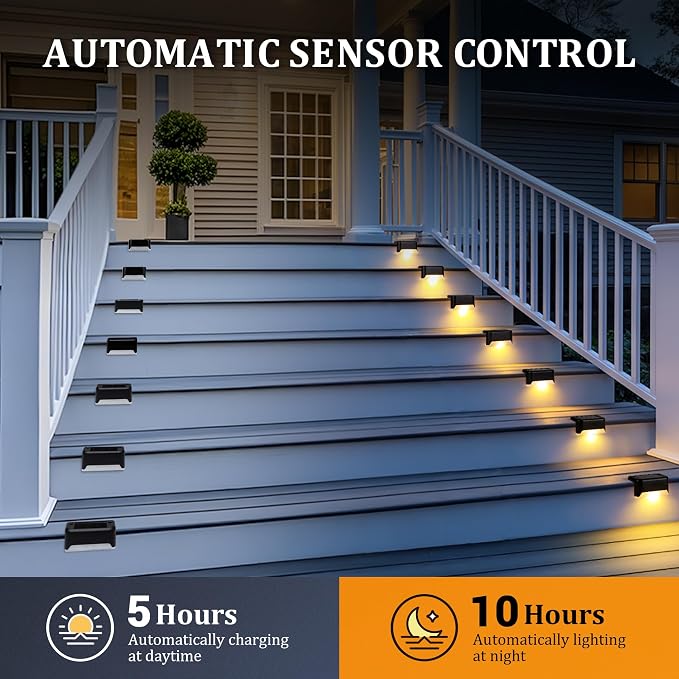 Solar Deck Lights Outdoor Waterproof, Solar Fence Lights - Image 4