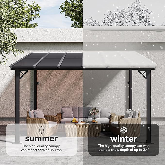 Aoxun 10' x 12' Gazebo for Patio, Gazebo Pergola - Image 3