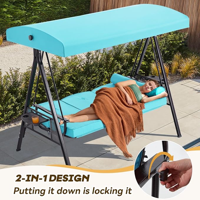 3 in 1 Outdoor Porch Swing - Image 2