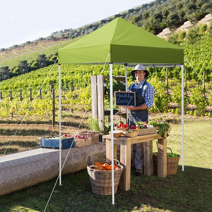 VINGLI 5x5 ft Pop Up Canopy Tent, Outdoor Small Gazebo - Image 6