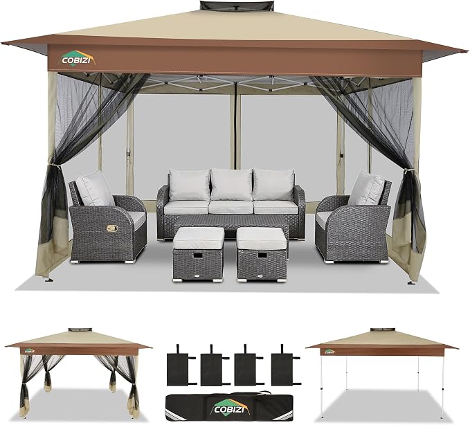 COBIZI 13x13 FT Pop up Gazebo on Clearance by COBIZI