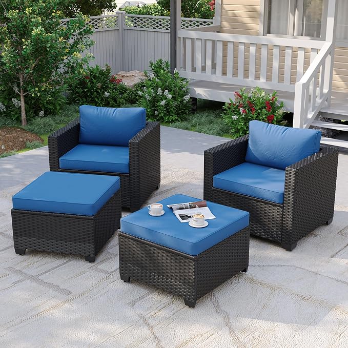 Aoxun 4 Piece Patio Furniture Set by Aoxun