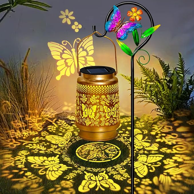 Butterfly Solar Lanterns Outdoor Waterproof by EDOF
