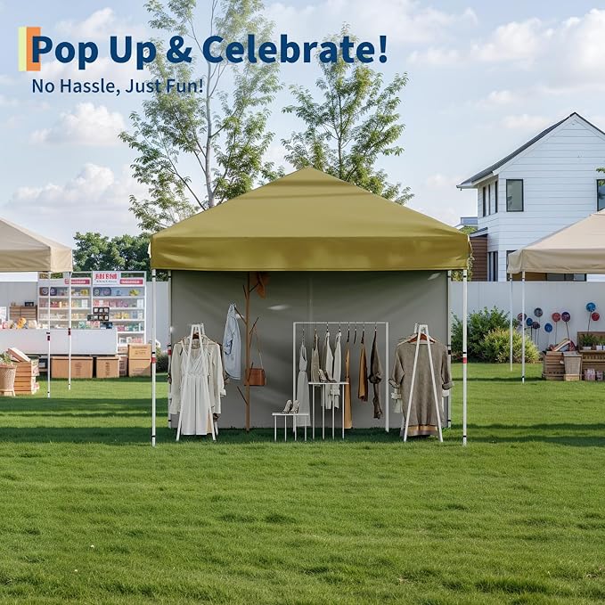 Garvee 10x10 Pop Up Canopy Tent, Heavy Duty Commercial Instant Shelter - Image 3