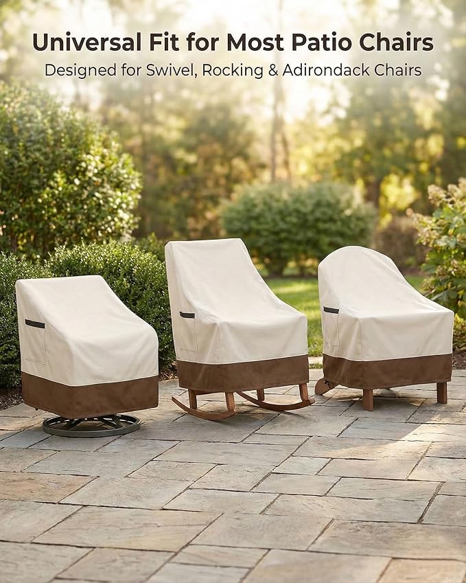 Outdoor Waterproof Patio Chair Covers, 33W x 35D x 36H inches Weather Resistant - Image 3