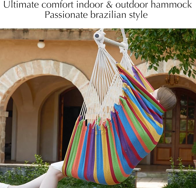 PNAEUT Hammock Chair Hanging Rope Swing - Image 2