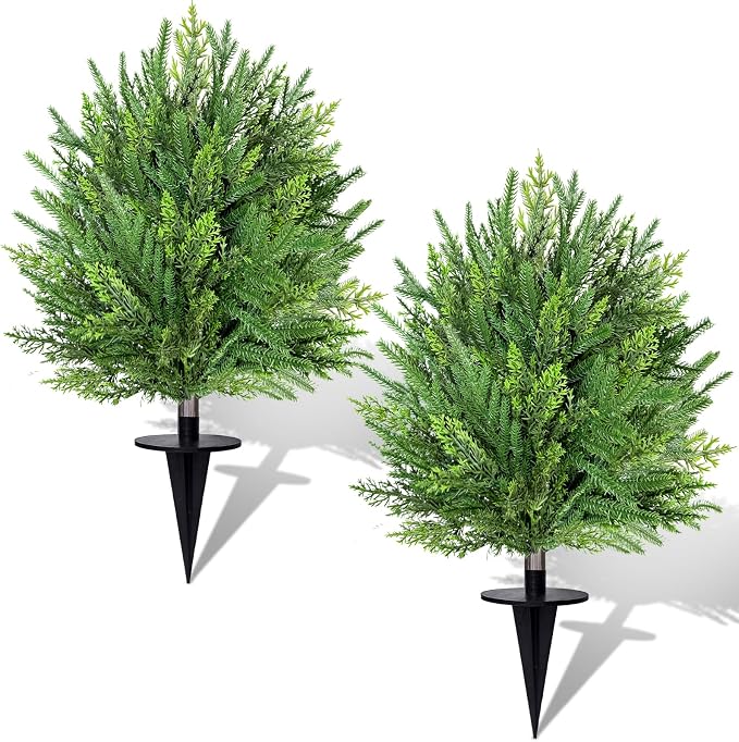 2 Pack Artificial Cypress Topiary Ball Trees by Grandeal