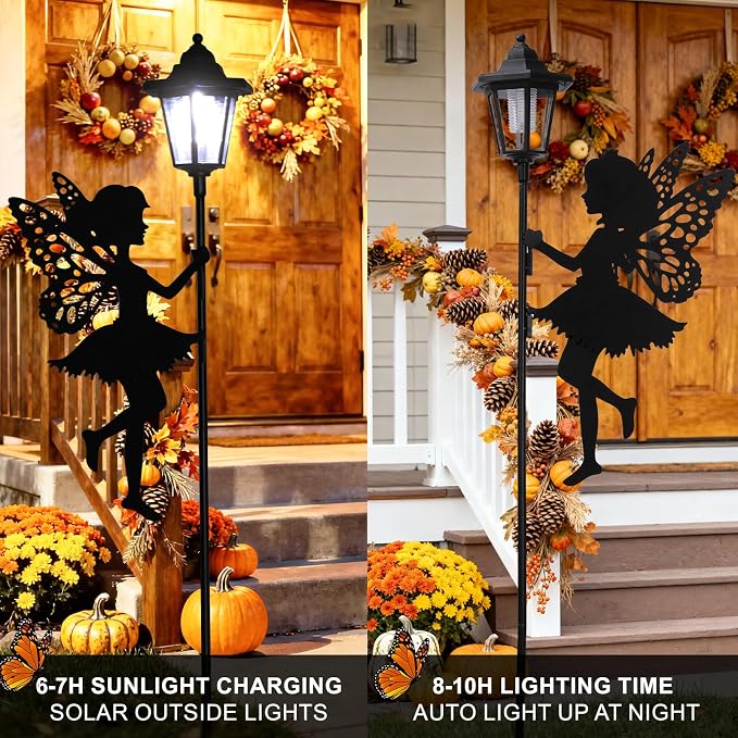ZKLiLi Fairy Solar Garden Light, Outdoor Garden Fairy Decor Waterproof Large - Image 4