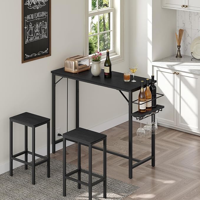 Bar Table, 35.4-Inch Counter Height Pub Table - Image 3