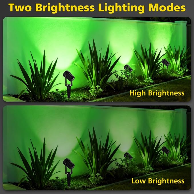 T-SUN Green Solar Spotlights, 2-in-1 Outdoor Waterproof Solar Landscape - Image 5