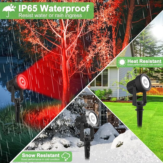 Solar Spotlights Outdoor Waterproof, RGB Landscape Spotlights, Christmas - Image 5