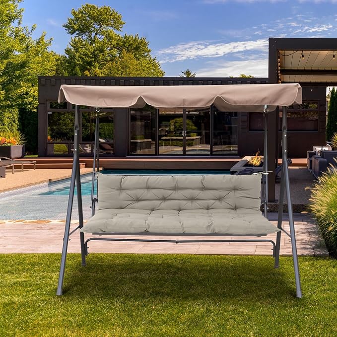 Outside Benches Cushion with Backrest, Thicken Waterproof Swing Cushions 2/3 - Image 7
