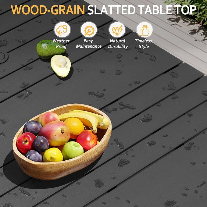 70 Inch Outdoor Patio Dining Table - Image 5