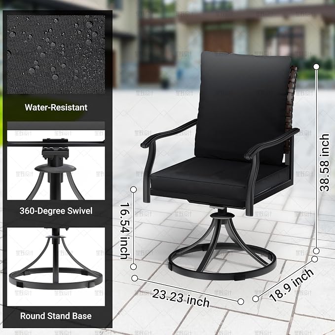 LEVELEVE 5 Piece Outdoor Patio Dining Set - Image 5