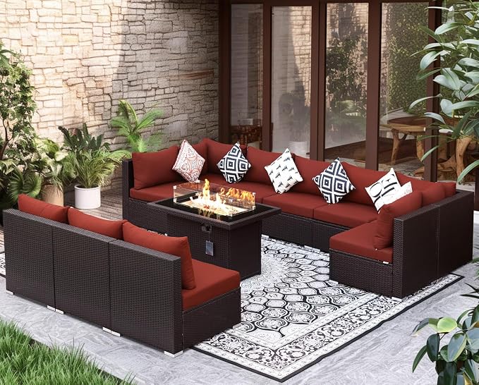 NICESOUL 11 Piece Outdoor Furniture Set by NICESOUL