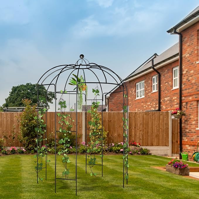Garden Arches Arbors, Metal Gazebo Durable Iron Trellis Support Use - Image 6