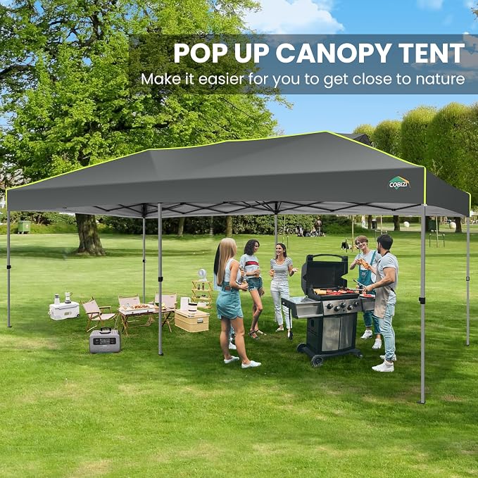 COBIZI 10x20 Pop Up Canopy Tent, Outdoor Party Tent - Image 7