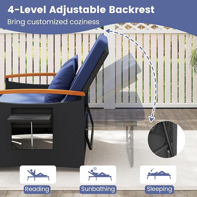 Tangkula Patio Rattan Daybed - Image 5