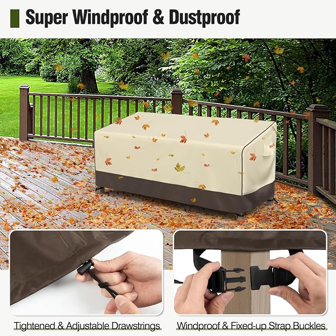 MR. COVER 3-Seater Outdoor Couch Cover Waterproof, 80 Inch Patio Furniture - Image 6