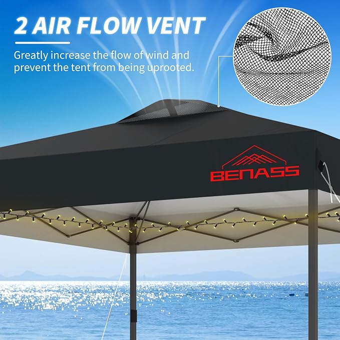 10x10 Pop Up Canopy with Sidewalls, Easy Up Canopy Tent, Heavy Duty Tents - Image 3
