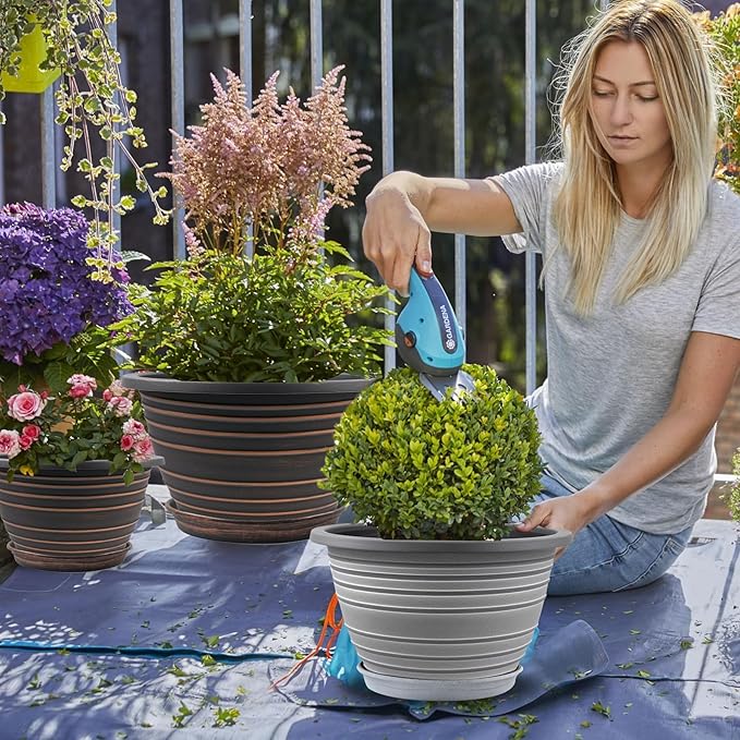 12 Inch Plastic-Flower Pot-for-Indoor Plants, 3 Pack Large planters - Image 5