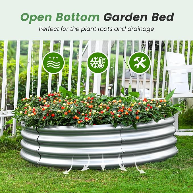 Land Guard Galvanized Raised Garden Bed Kit, Galvanized Planter Raised Garden - Image 6