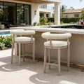PURPLE LEAF Counter Height Bar Stools Set of 2 Patio Barstools by PURPLELEAF