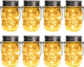 GIGALUMI Solar Mason Jar Lights, 8 Pack 30 Led String Fairy Lights Garden by GIGALUMI
