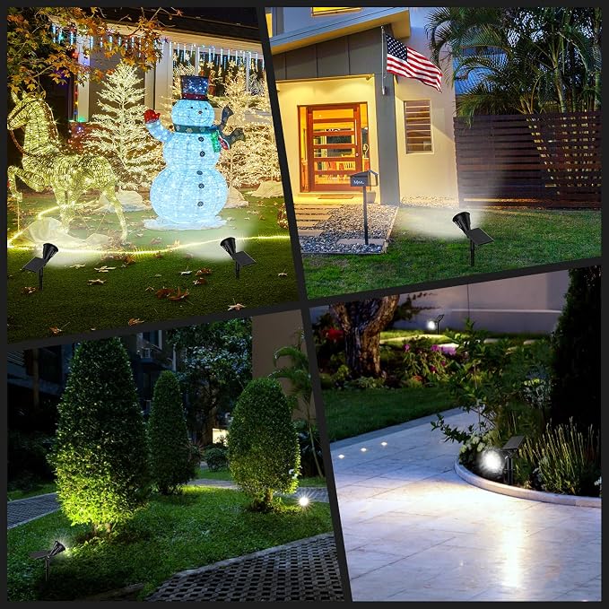 Solar Spot Lights Outdoor, 21 LEDs Brightness Solar Outdoor Lights IP67 - Image 6