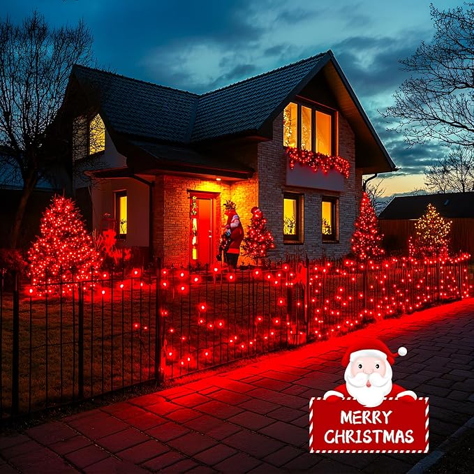 JMEXSUSS 150 LED Red Christmas Lights Indoor Outdoor Waterproof, Connectable 59 - Image 7