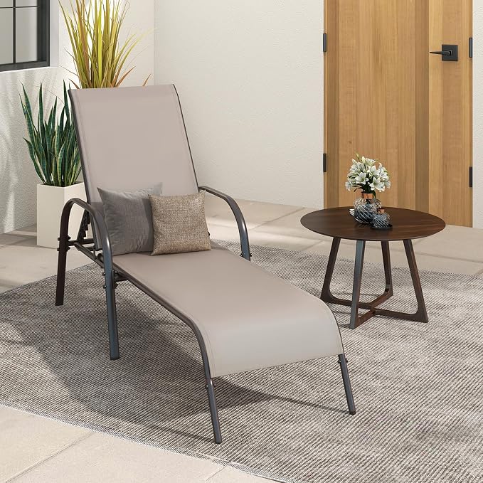 Giantex Patio Lounge Chair, Outdoor Chaise Lounge - Image 5