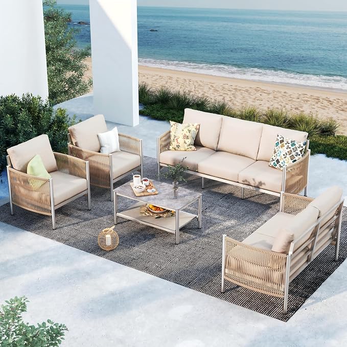 Aluminum Outdoor Patio Furniture Set by Oasbira