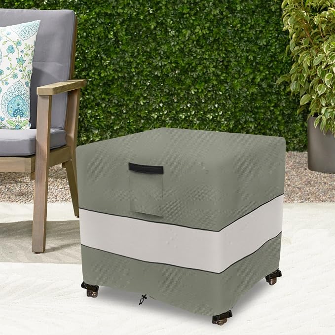 Patio Wicker Side Table Cover, 22W x 22D x 18H inch, Waterproof Square Patio - Image 7