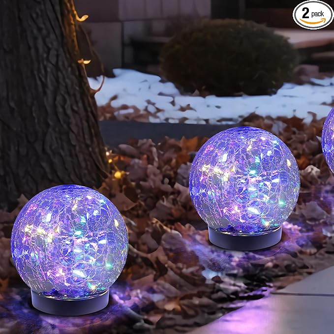 Solar Globe Lights Outdoor Waterproof-Solar Balls-Solar Garden Lights-Orbs by MLKNK