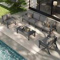 Patio Furniture Set 7 Seats, HDPE Outdoor Sectional by PatioKingdom